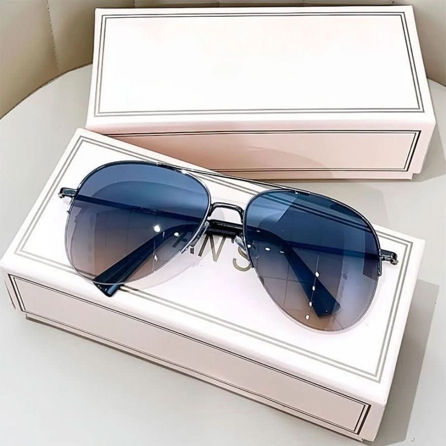 Pilot Sunglasses UV400 Gradient Lenses Lightweight Alloy Frame