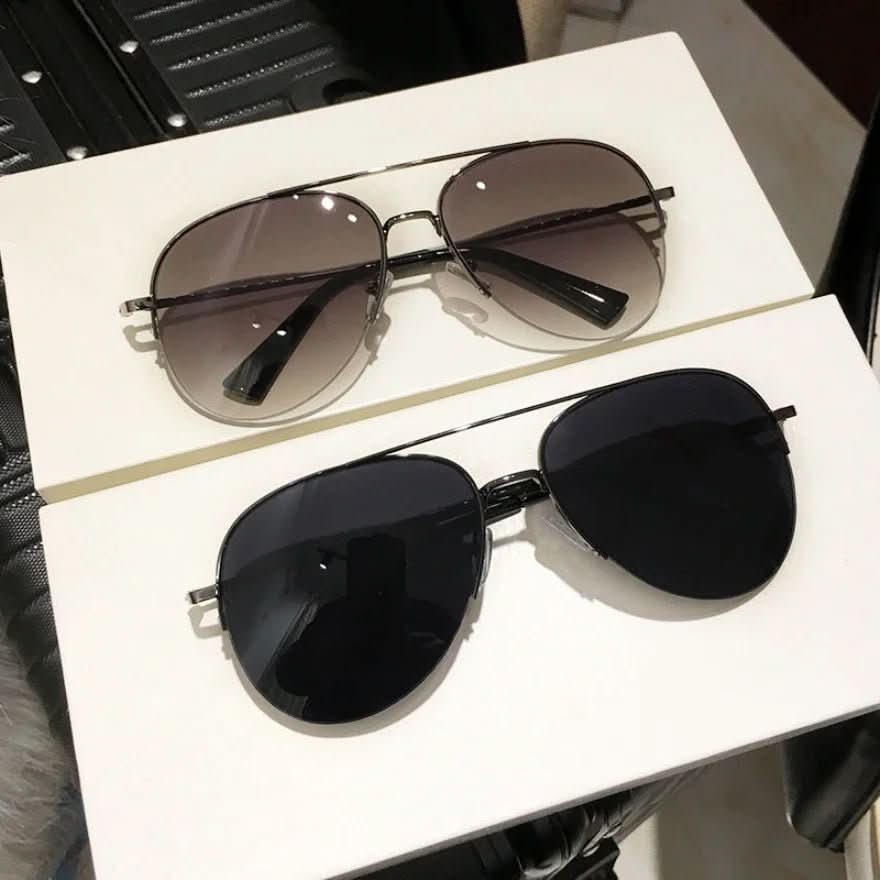 Pilot Sunglasses UV400 Gradient Lenses Lightweight Alloy Frame