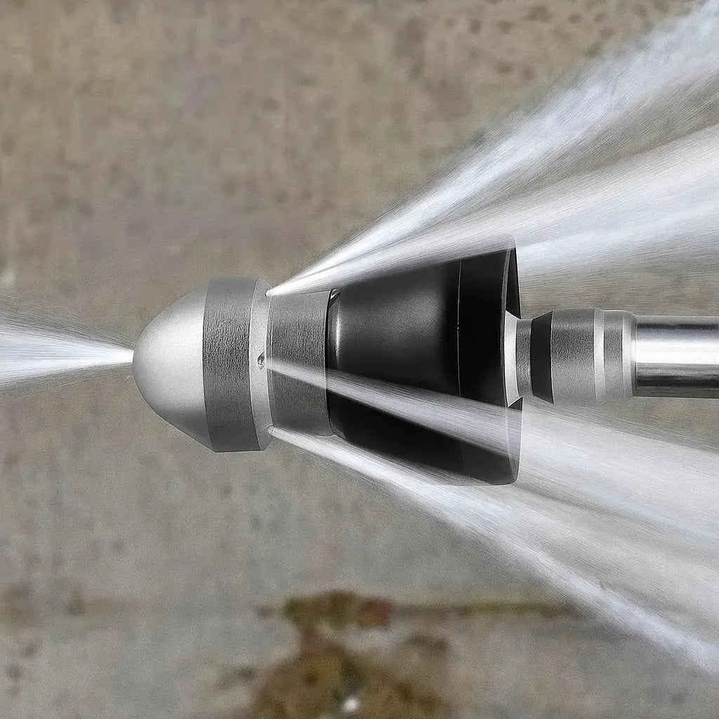 Pipe Cleaning Nozzle High-Pressure Stainless Steel & Brass