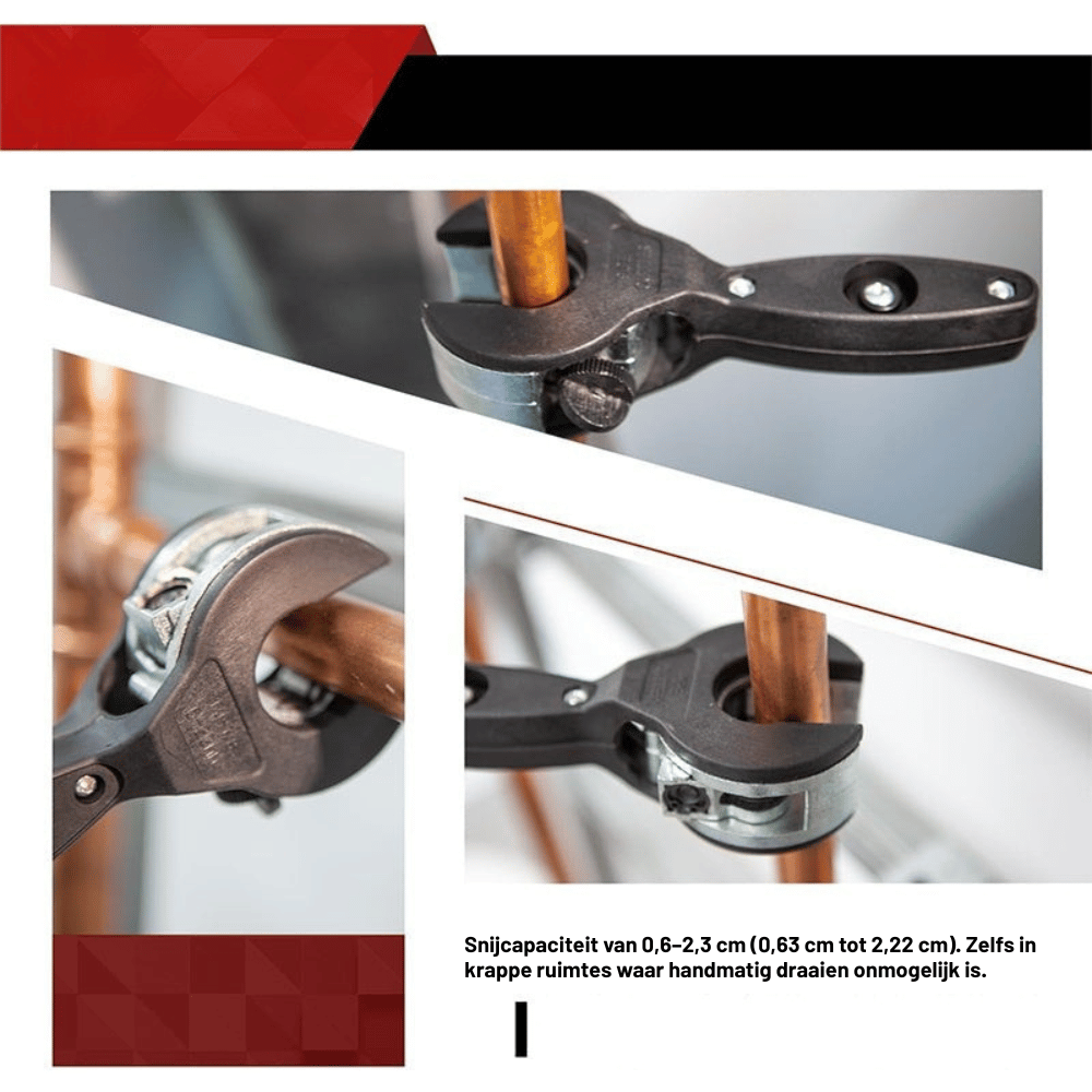 Pipe Cutter Ratchet Ergonomic Hardened Steel 6-23 mm