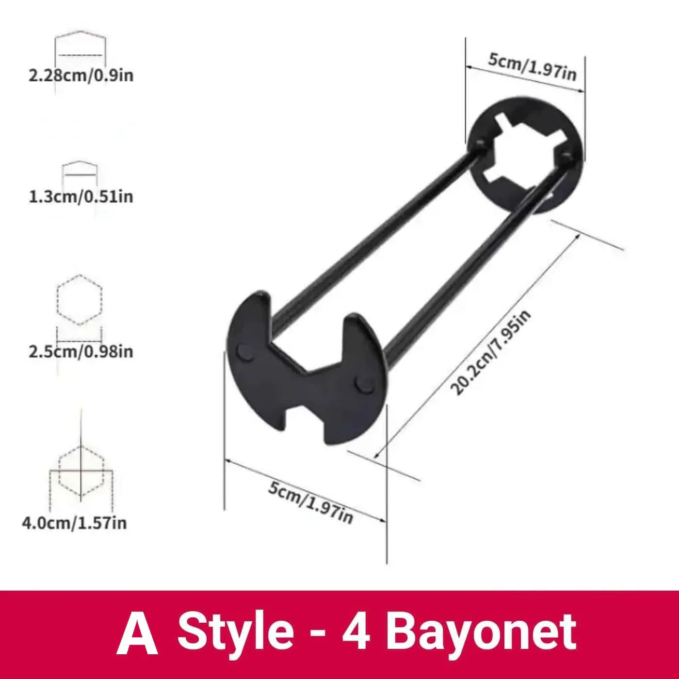 Pipe End Wrench 360 Degree Swivel Metal Non-Slip Handle