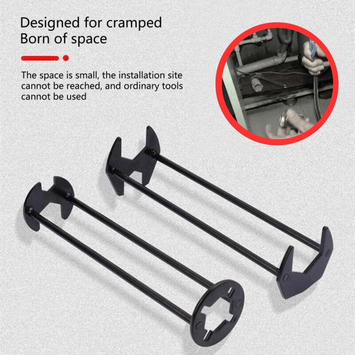 Pipe End Wrench 360 Degree Swivel Metal Non-Slip Handle