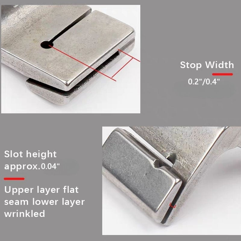 Piping Presser Foot Double-Layer Steel Automatic Fabric Guidance