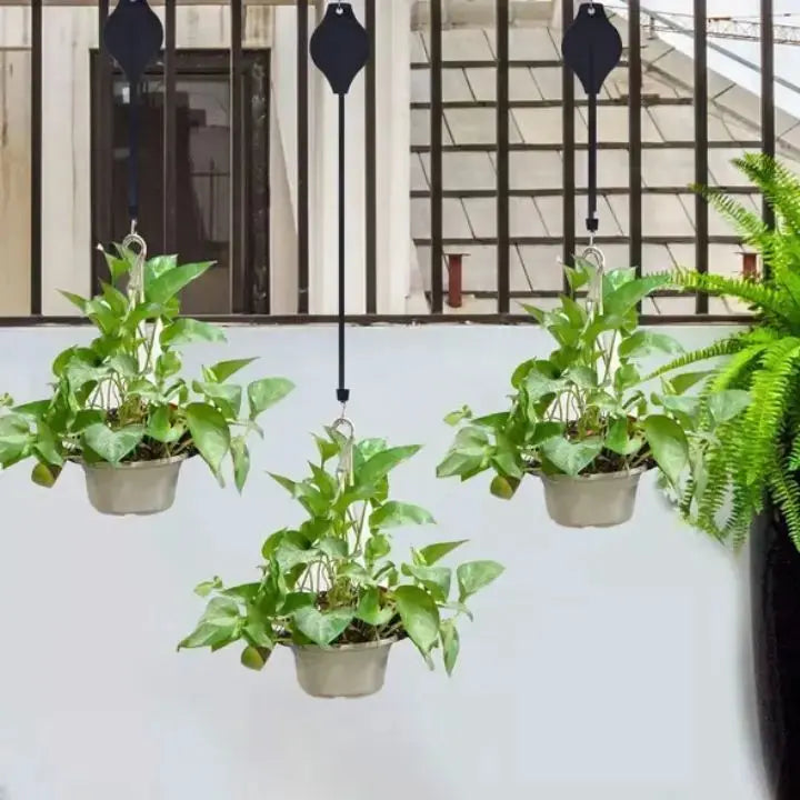 Plant Pulley System Ceiling-Mount Adjustable Set of 4