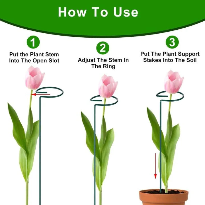 Plant Support Stakes UV-Resistant Tool-Free Set of 20