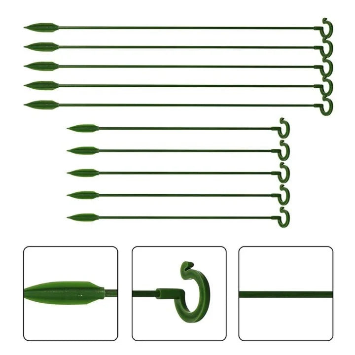 Plant Support Stakes UV-Resistant Tool-Free Set of 20