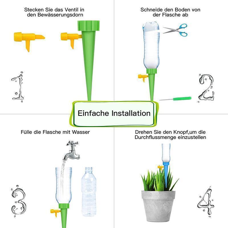 Plant Watering Stakes Adjustable Drip Valve Set of 6