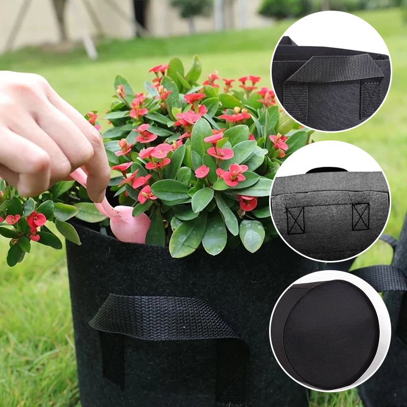 Planting Bag Breathable Felt Fabric UV-Resistant & Reusable