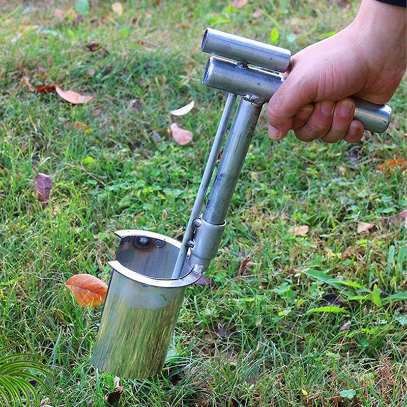 Planting Dibber Ergonomic T-Handle Stainless Steel 8cm Head