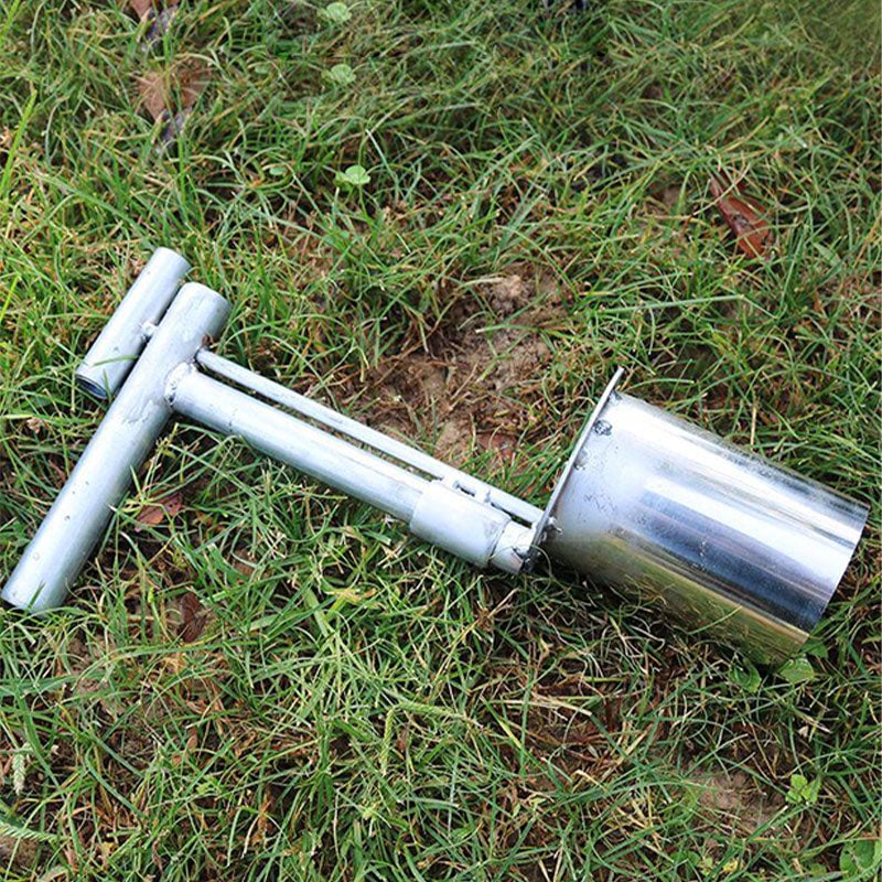 Planting Dibber Ergonomic T-Handle Stainless Steel 8cm Head