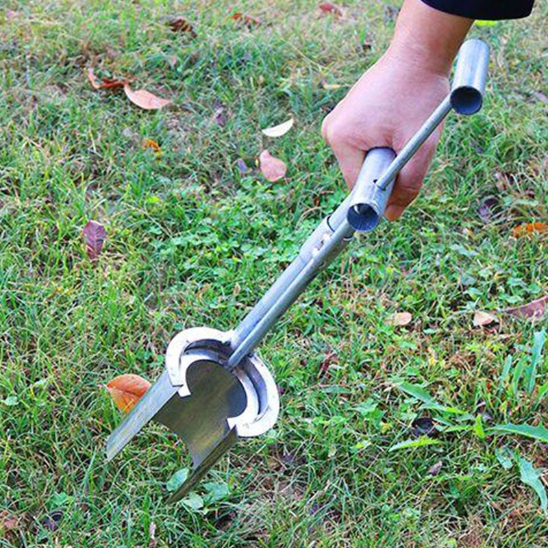 Planting Dibber Ergonomic T-Handle Stainless Steel 8cm Head