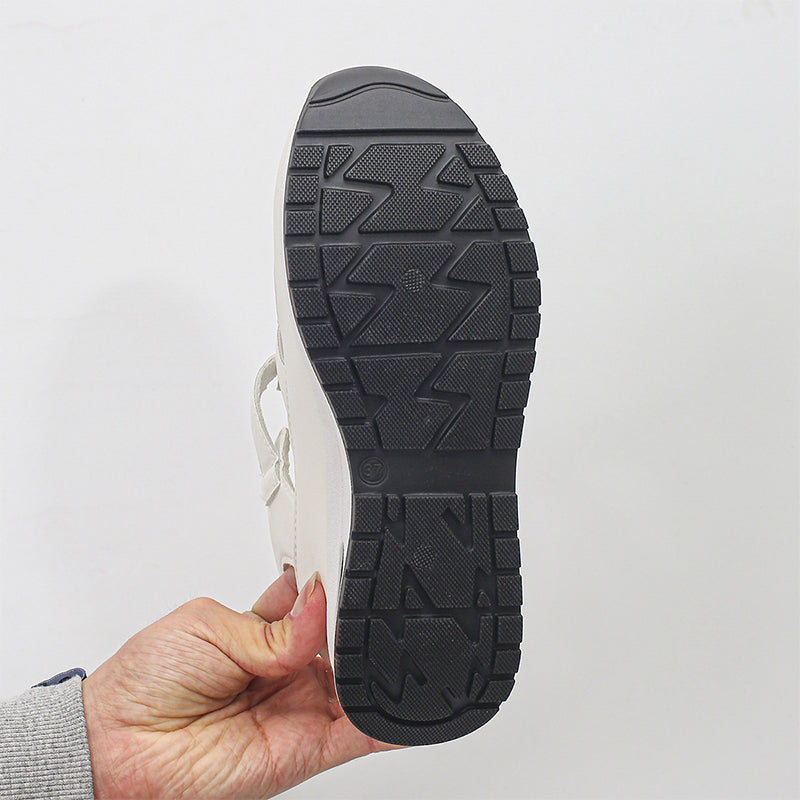 Platform Sneaker Sandals Closed Toe Velcro Strap Air Cushion