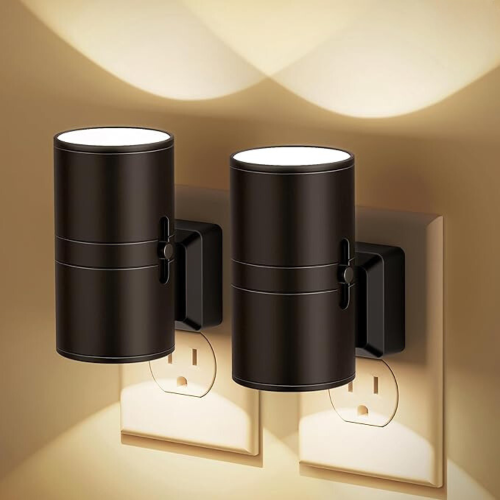 Plug-In Night Light Automatic Sensor Adjustable Warm Light