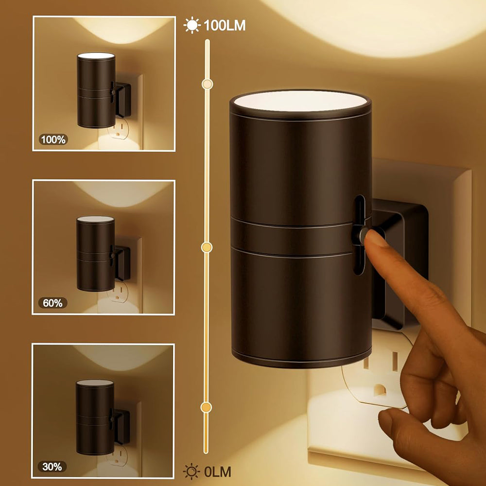 Plug-In Night Light Automatic Sensor Adjustable Warm Light