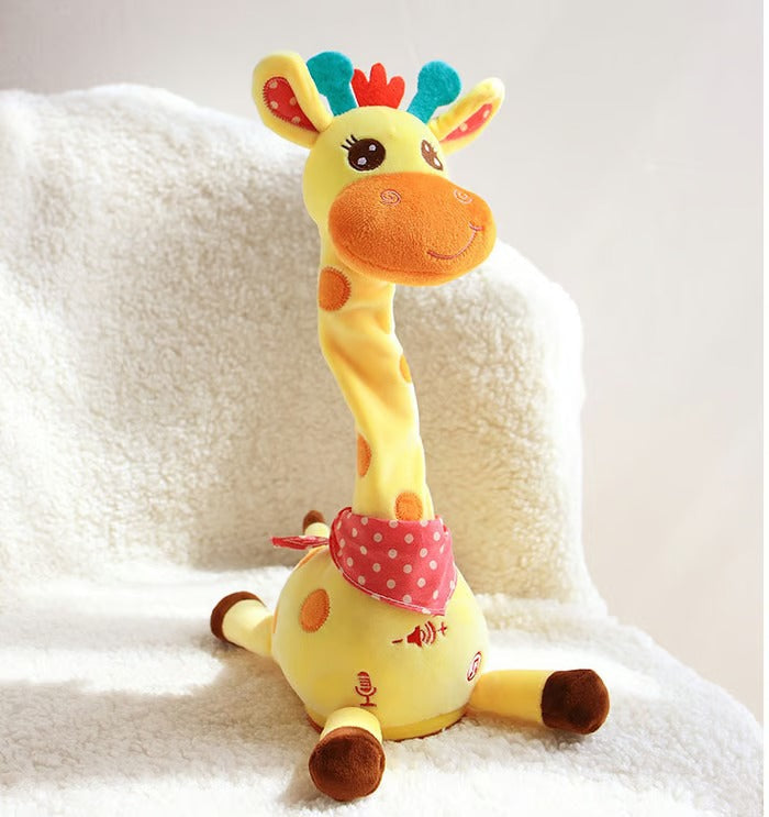 Plush Giraffe Toy Ultra-Soft Voice Repeater 60 Songs