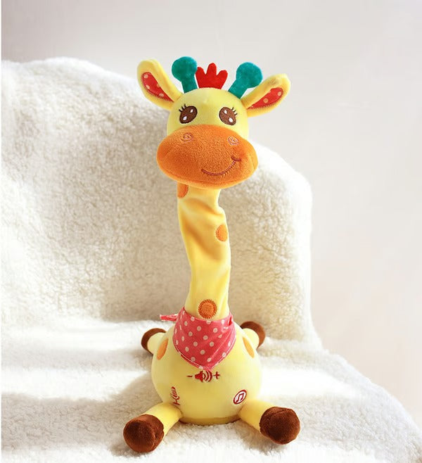 Plush Giraffe Toy Ultra-Soft Voice Repeater 60 Songs