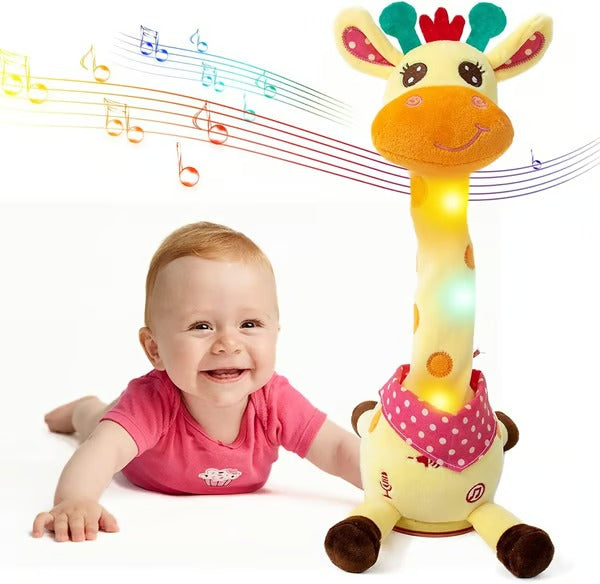 Plush Giraffe Toy Ultra-Soft Voice Repeater 60 Songs