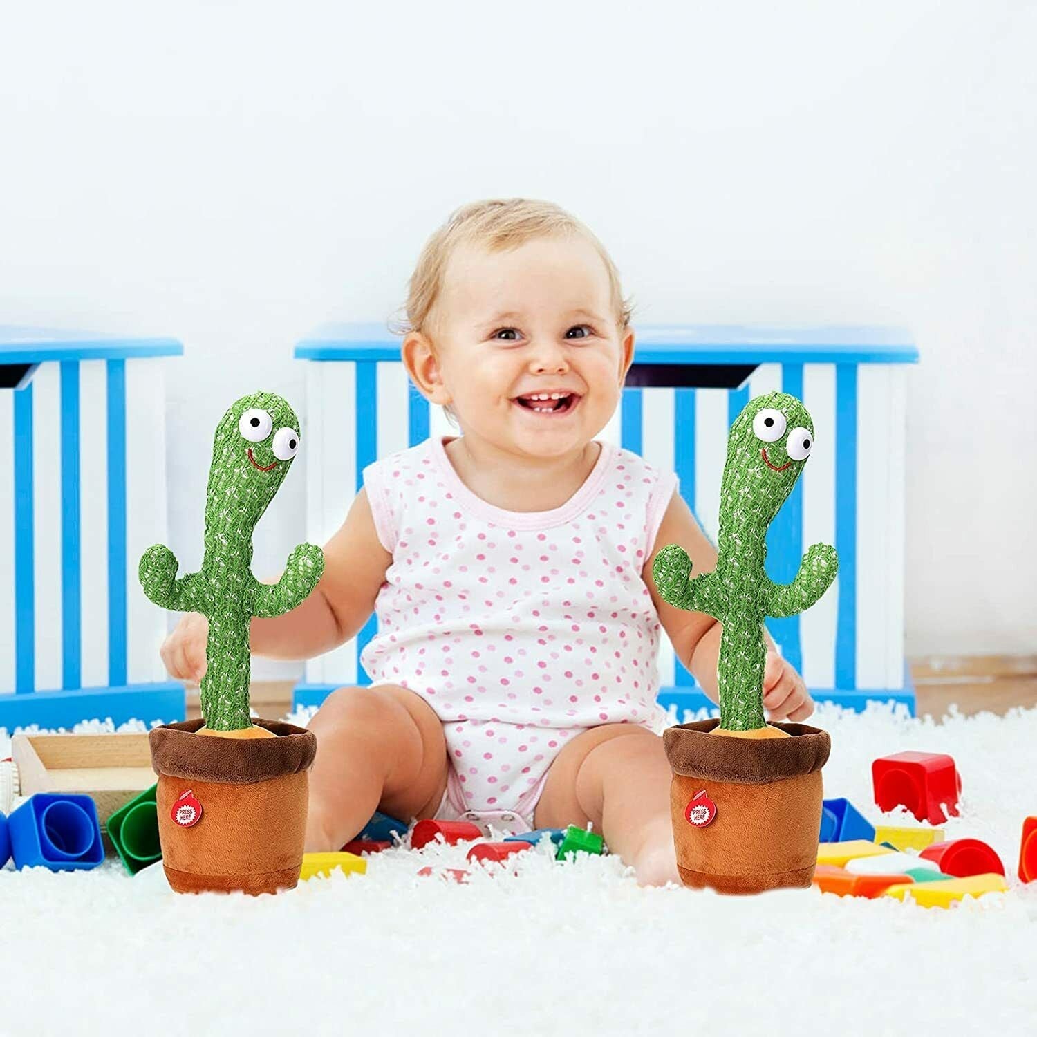 Plush Toy Dancing Cactus Sings, Lights & Records