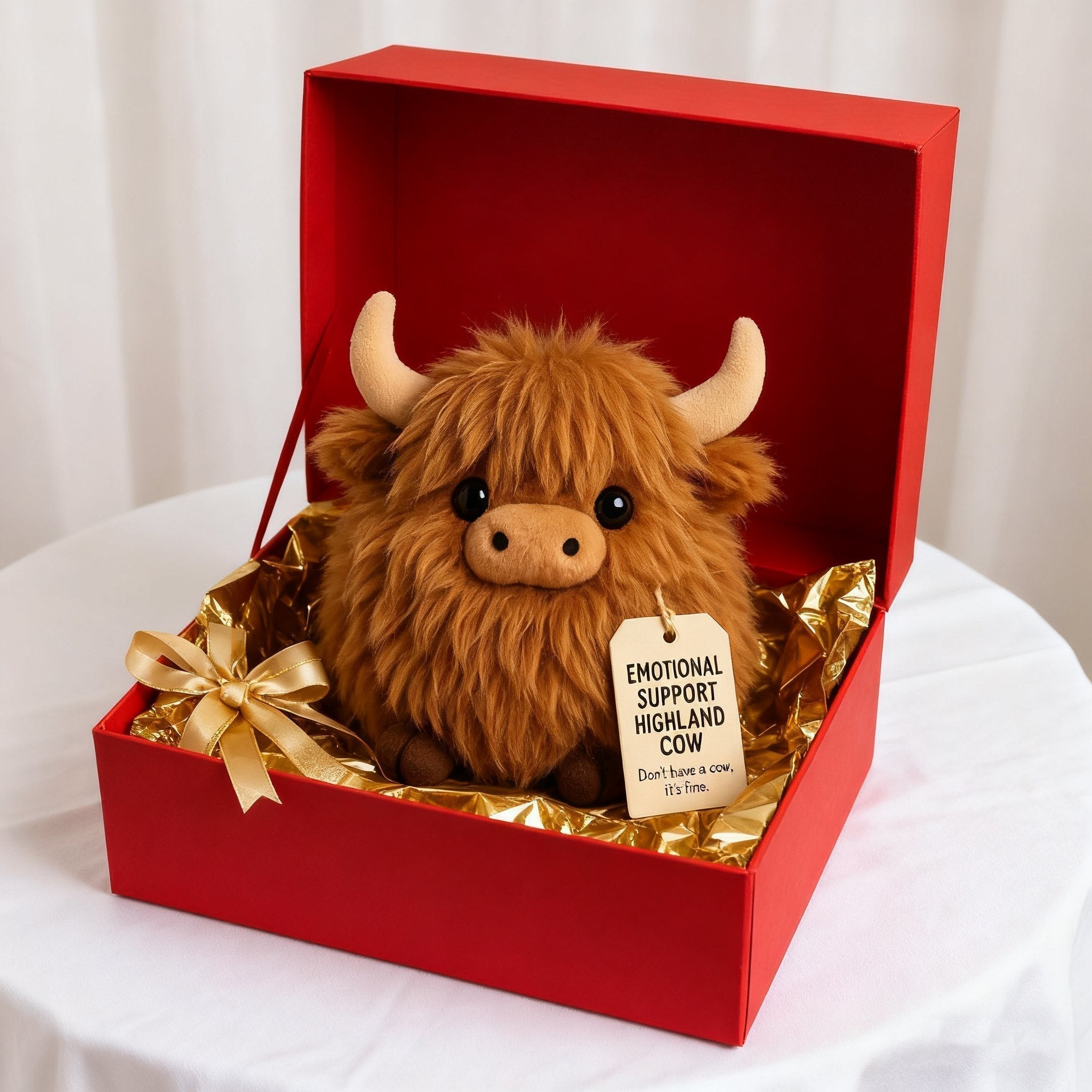Plush Toy Highland Cow Ultra-Soft With Inspiring Tag