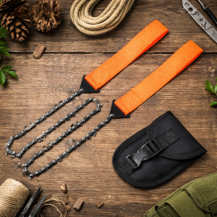 Pocket Saw Foldable 65Mn Steel & Fire Starter