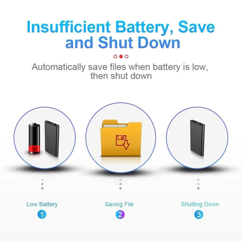 Pocket Voice Recorder Voice-Activated Up To 50 Hours