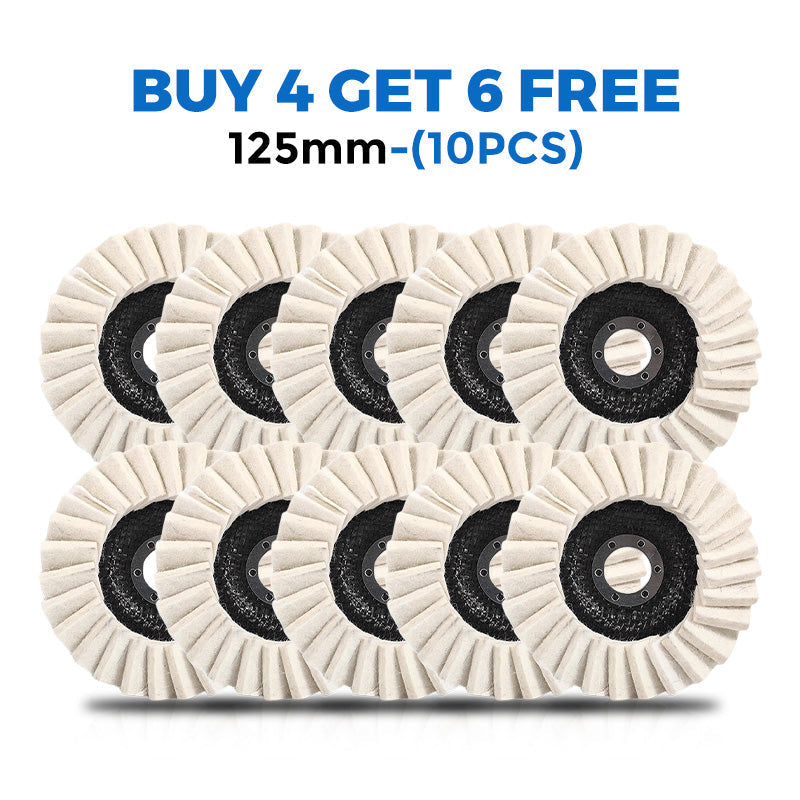 Polishing Disc Wool Felt Reinforced Backing Metal & Wood