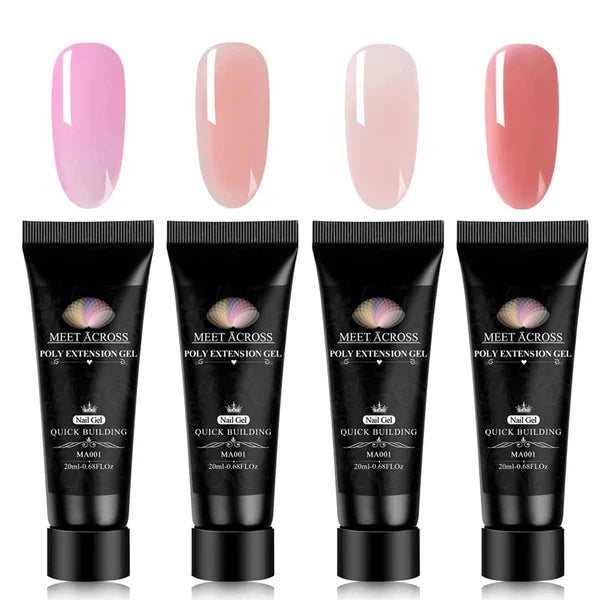 Poly Gel Nail Kit Lightweight Flexible Formula