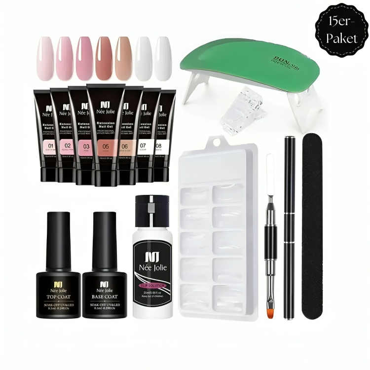 Poly Gel Nail Kit Lightweight Flexible Formula