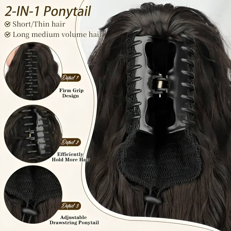 Ponytail Extension Clip-In Instant Volume All-Day Hold