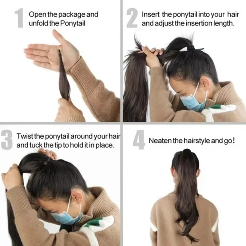 Ponytail Extension Clip-In Instant Volume & Natural Look