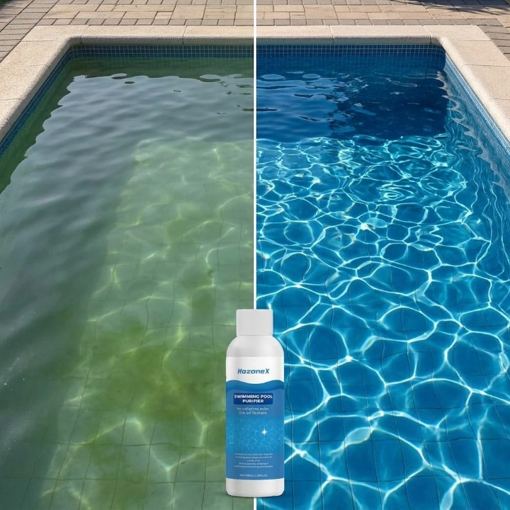 Pool Clarifier Crystal Clear Liquid Concentrate Improves Filter Efficiency