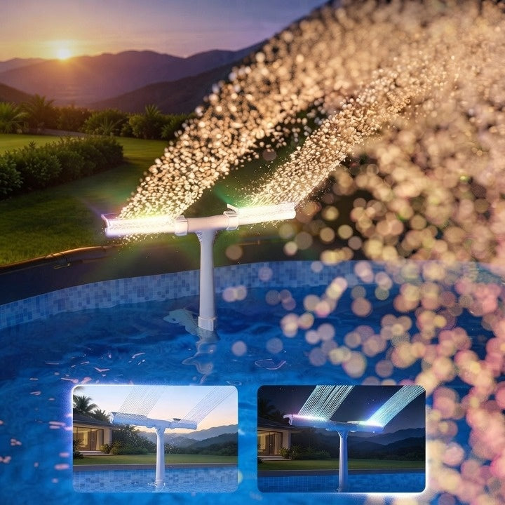 Pool Fountain Solar-Powered RGB LED Remote & App Control