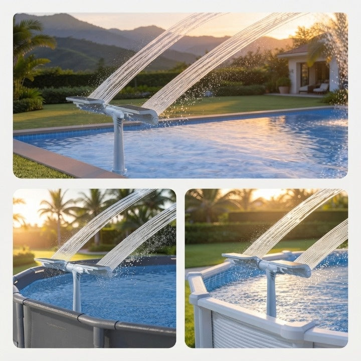 Pool Fountain Solar-Powered RGB LED Remote & App Control