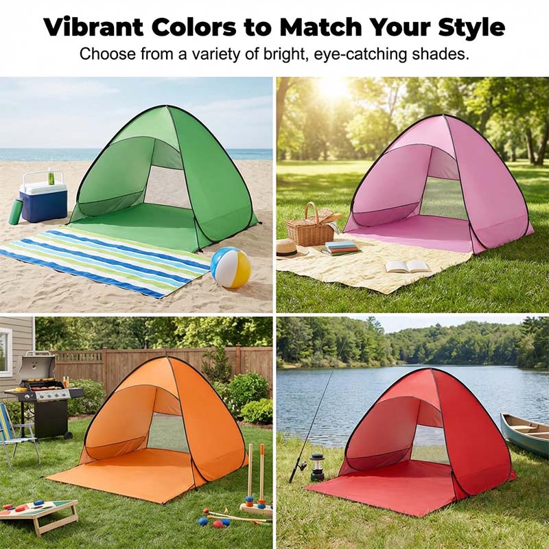 Pop-Up Beach Tent Quick Setup 98% UV Protection