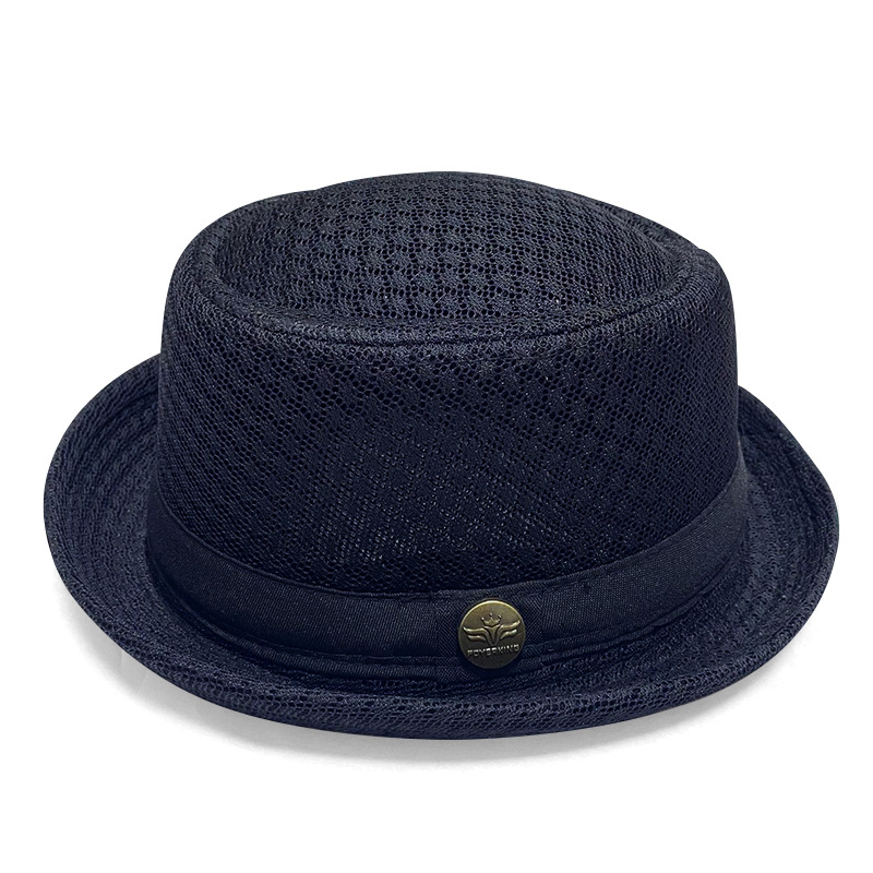 Pork Pie Hat Breathable Polyester Mesh Sweat Absorbing Band