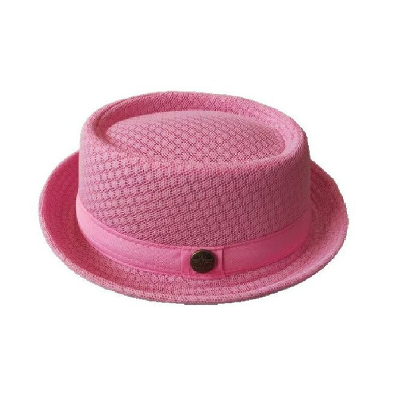 Pork Pie Hat Breathable Polyester Mesh Sweat Absorbing Band