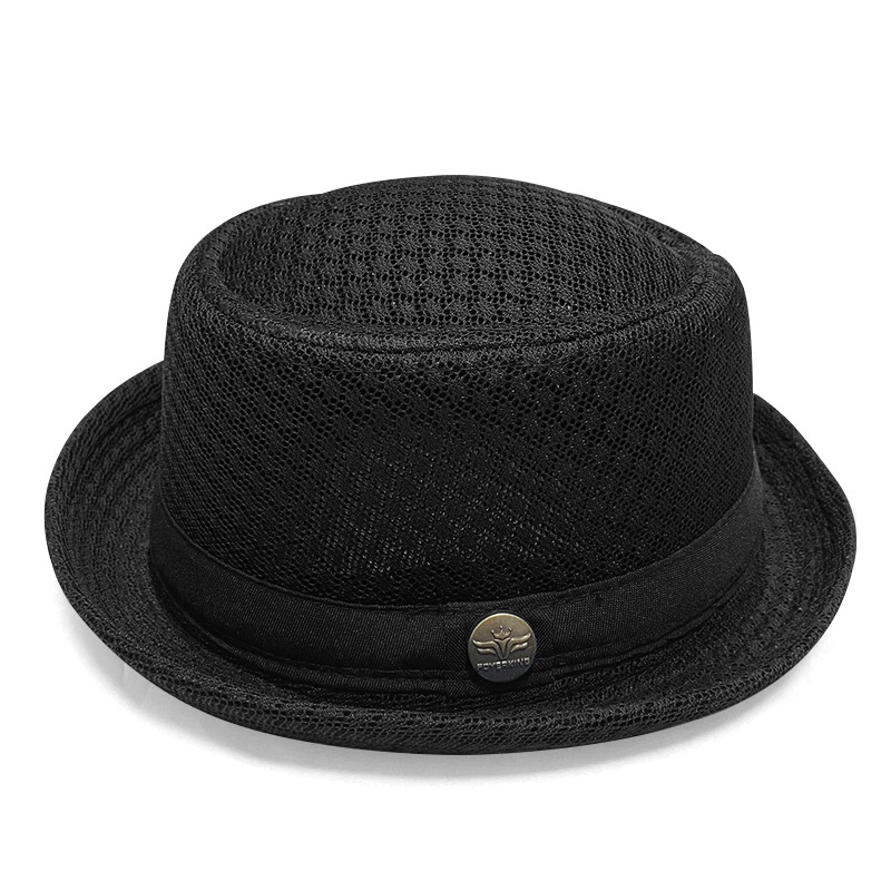 Pork Pie Hat Breathable Polyester Mesh Sweat Absorbing Band