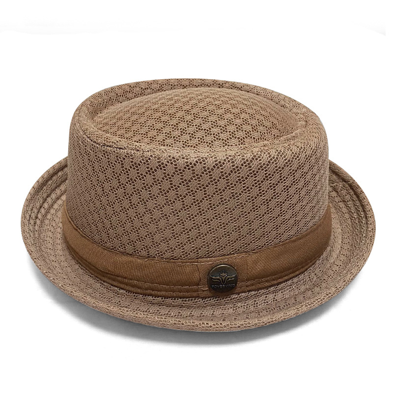 Pork Pie Hat Breathable Polyester Mesh Sweat Absorbing Band