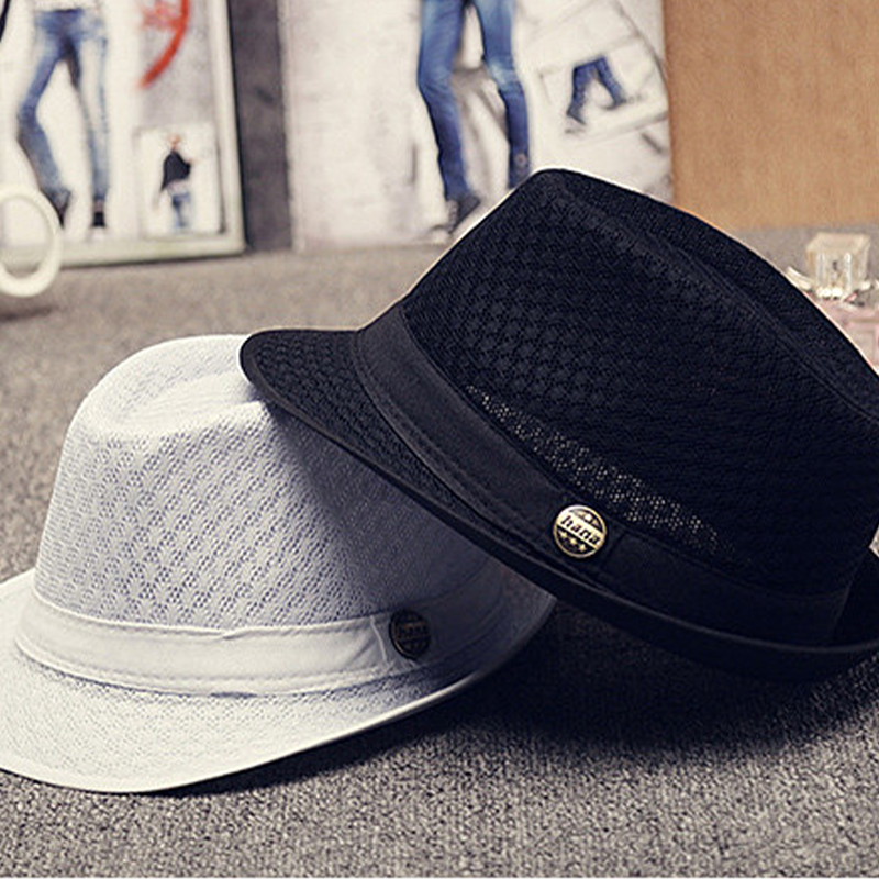 Pork Pie Hat Breathable Polyester Mesh Sweat Absorbing Band