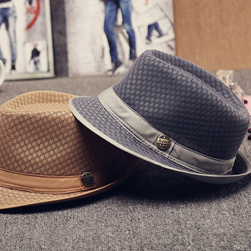 Pork Pie Hat Breathable Polyester Mesh Sweat Absorbing Band