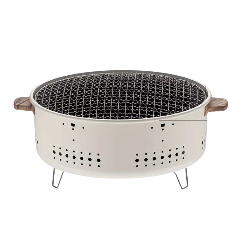 Portable Charcoal Grill Ventilated Metal Body Foldable Legs