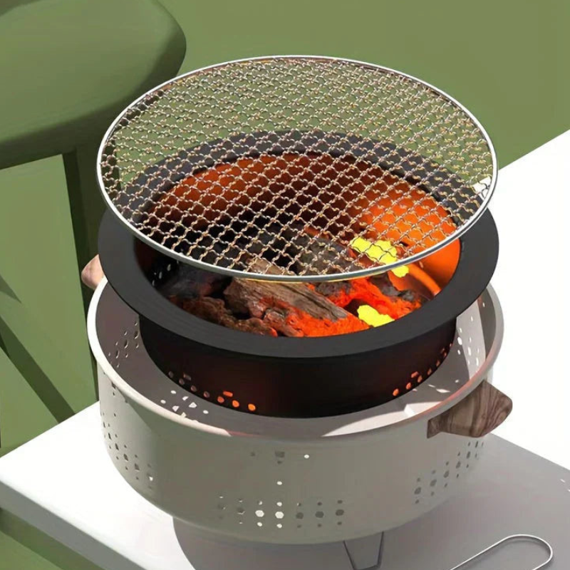 Portable Charcoal Grill Ventilated Metal Body Foldable Legs