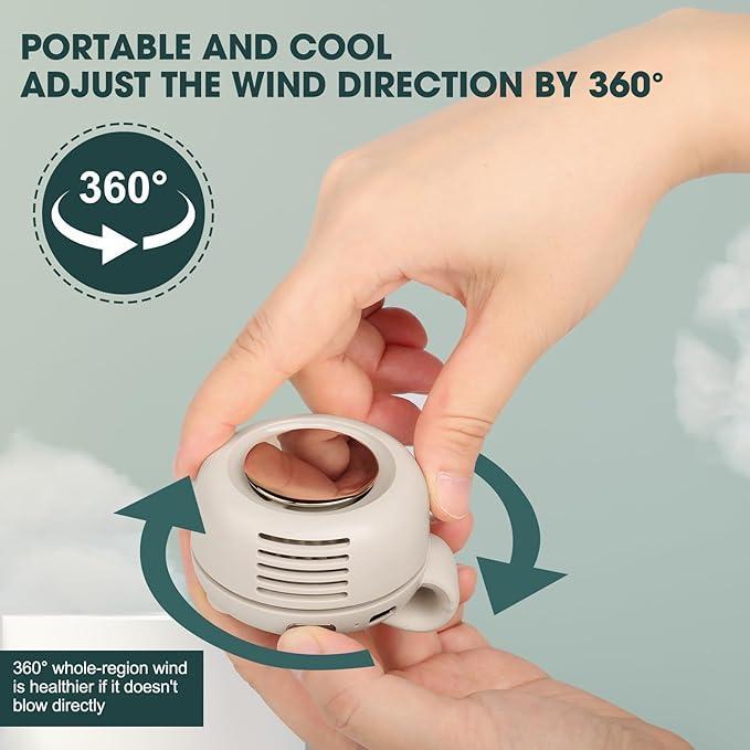 Portable Clip Fan Bladeless Rechargeable 5 Hour
