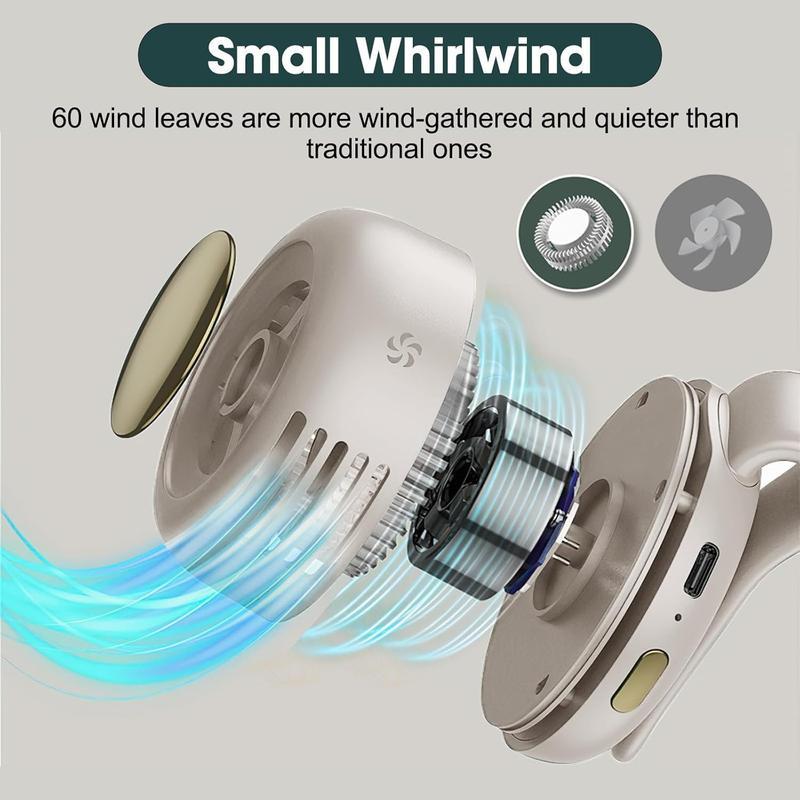 Portable Clip Fan Bladeless Rechargeable 5 Hour