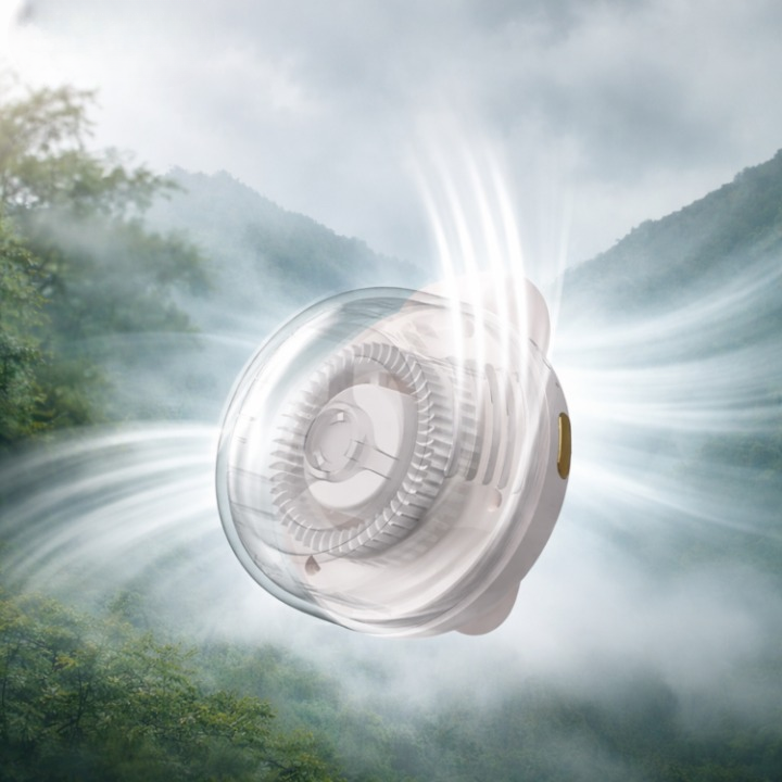 Portable Clip Fan Hands-Free 360° Rotation Rechargeable 6-Hour