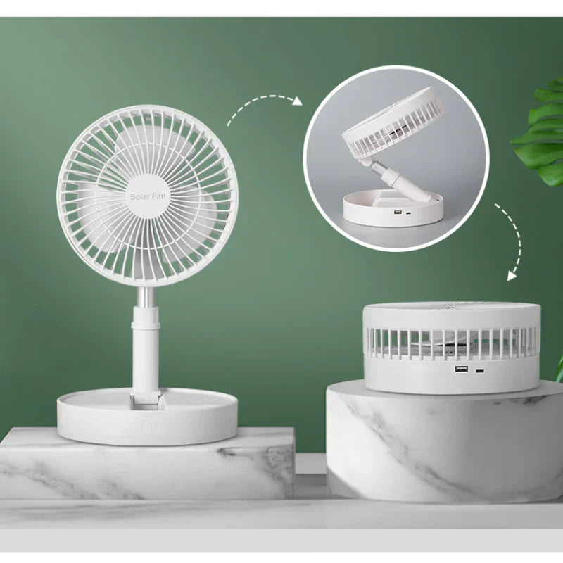 Portable Fan USB Rechargeable Foldable & Height-Adjustable