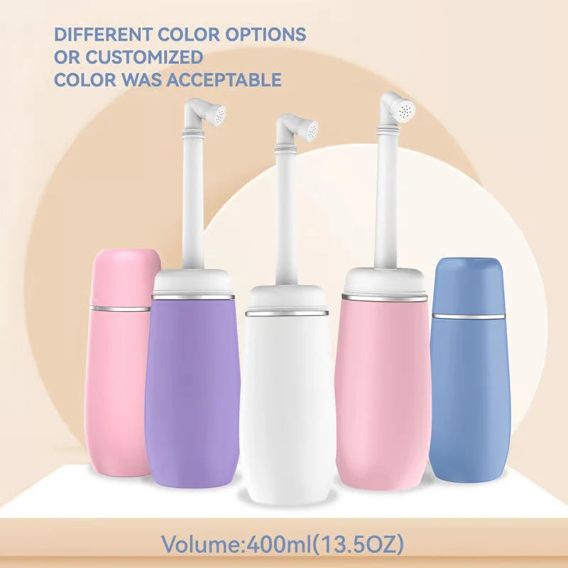 Portable Handheld Bidet 400ml Attachable Angled Nozzle