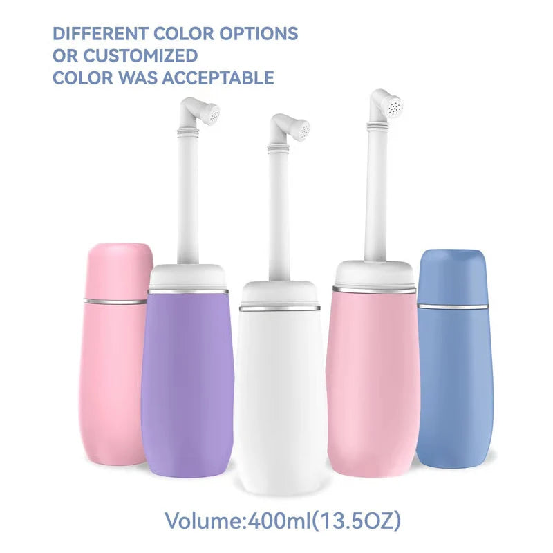 Portable Handheld Bidet 400ml Attachable Angled Nozzle