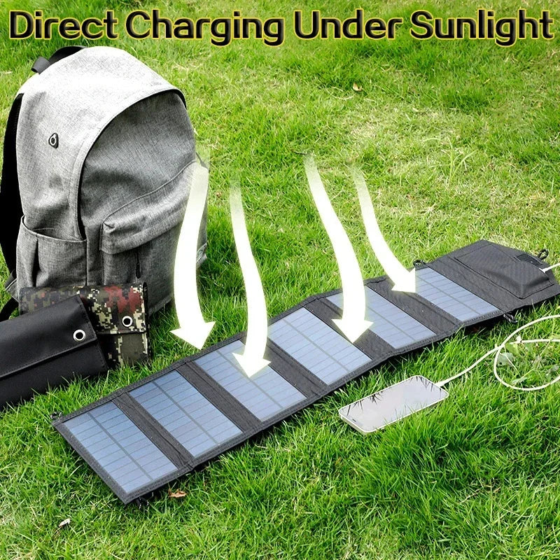Portable Solar Charger 20W Foldable & Waterproof USB Output