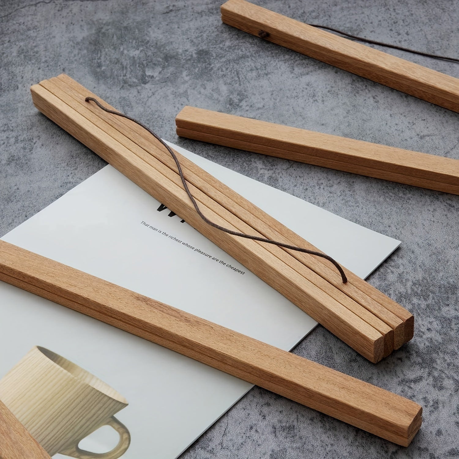 Poster Hanger Magnetic Recycled Teak Tool-Free